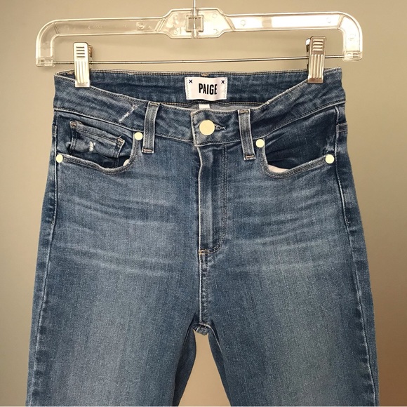 PAIGE Paige Hoxton Crop Jeans in Cavana Wash in Pristine Condition - Picture 6 of 8